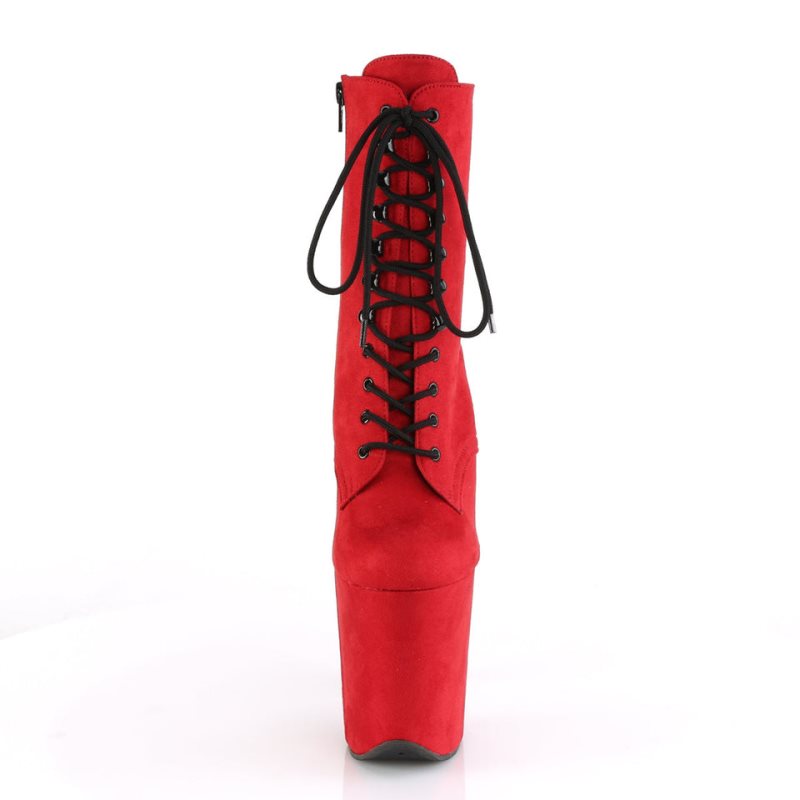 Pleaser Flamingo-1020FS Stiefel Damen Rot | IQURDGFJY