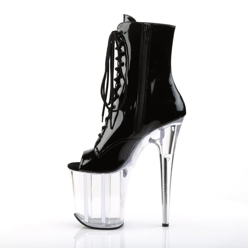 Pleaser Flamingo-1021 Stiefel Damen Schwarz | RSFYUPZID