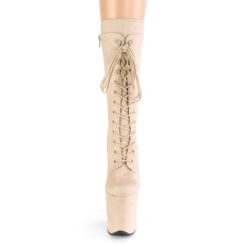 Pleaser Flamingo-1050FS Stiefel Damen Beige | ZOSPKOHYA