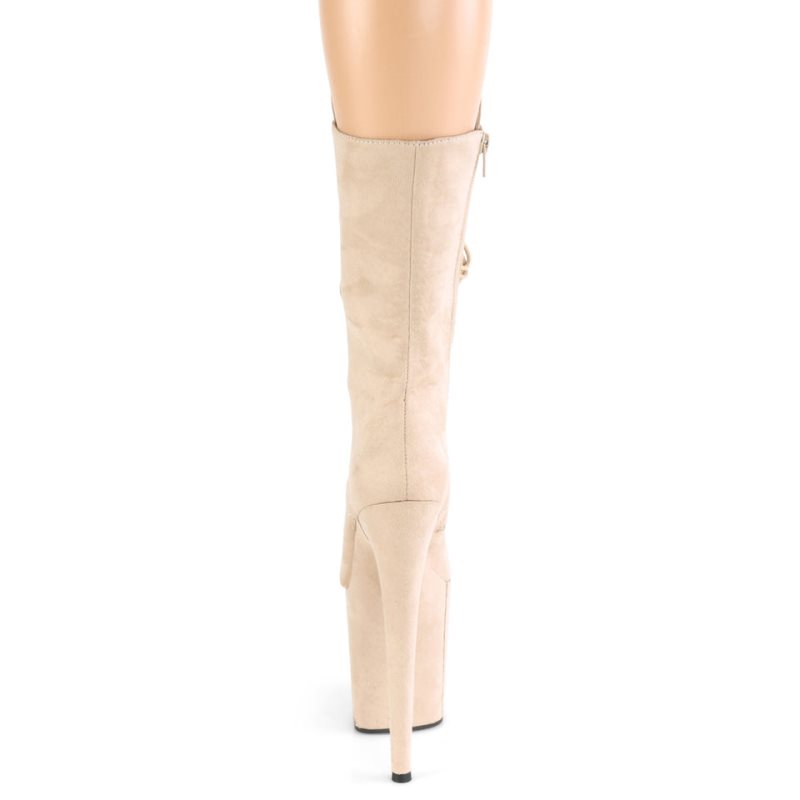 Pleaser Flamingo-1050FS Stiefel Damen Beige | ZOSPKOHYA