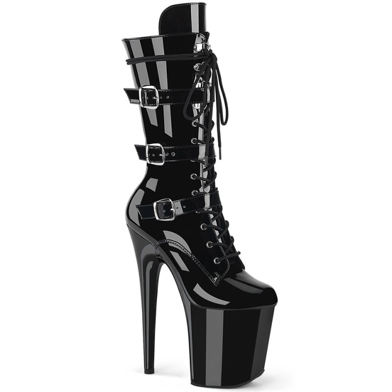 Pleaser Flamingo-1053 Stiefel Damen Schwarz | VRXQSUTDQ