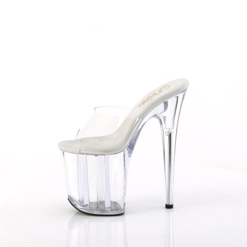 Pleaser Flamingo-801 Plateau High Heels Damen Clear | QPDVWJPKN