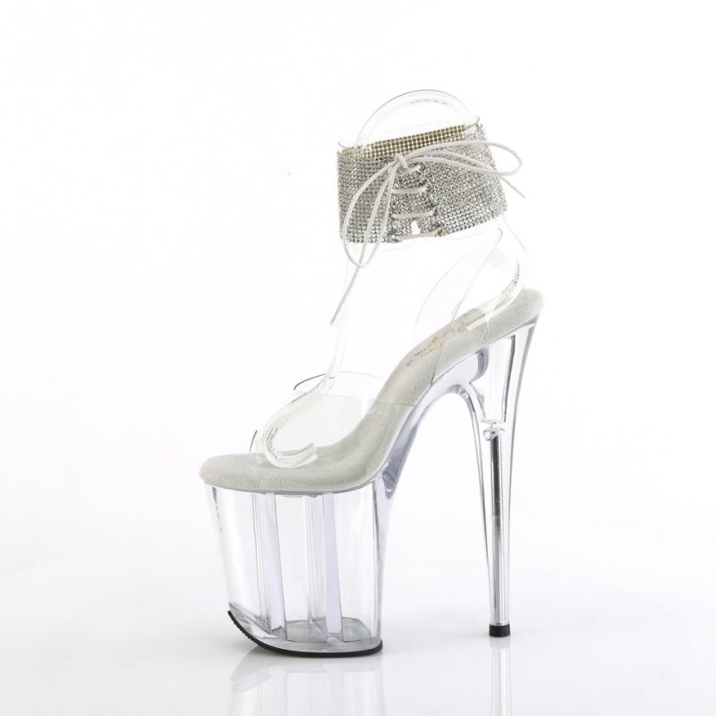 Pleaser Flamingo-891-2RS Plateau High Heels Damen Clear | WSXDLHQID