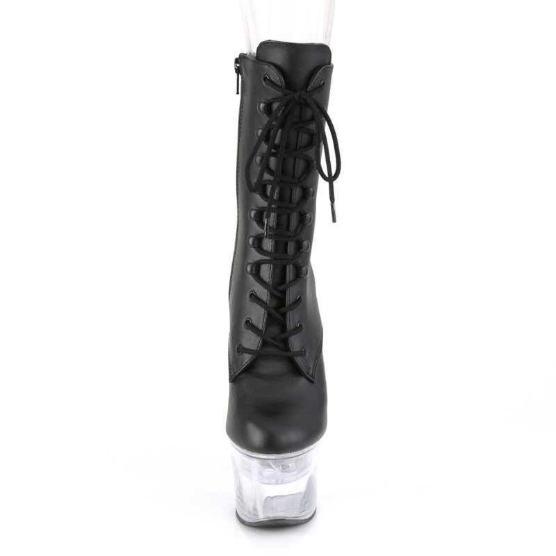 Pleaser Flashdance-1020-7 Vegan Leather Stiefel Damen Schwarz | JPUMGLOQU