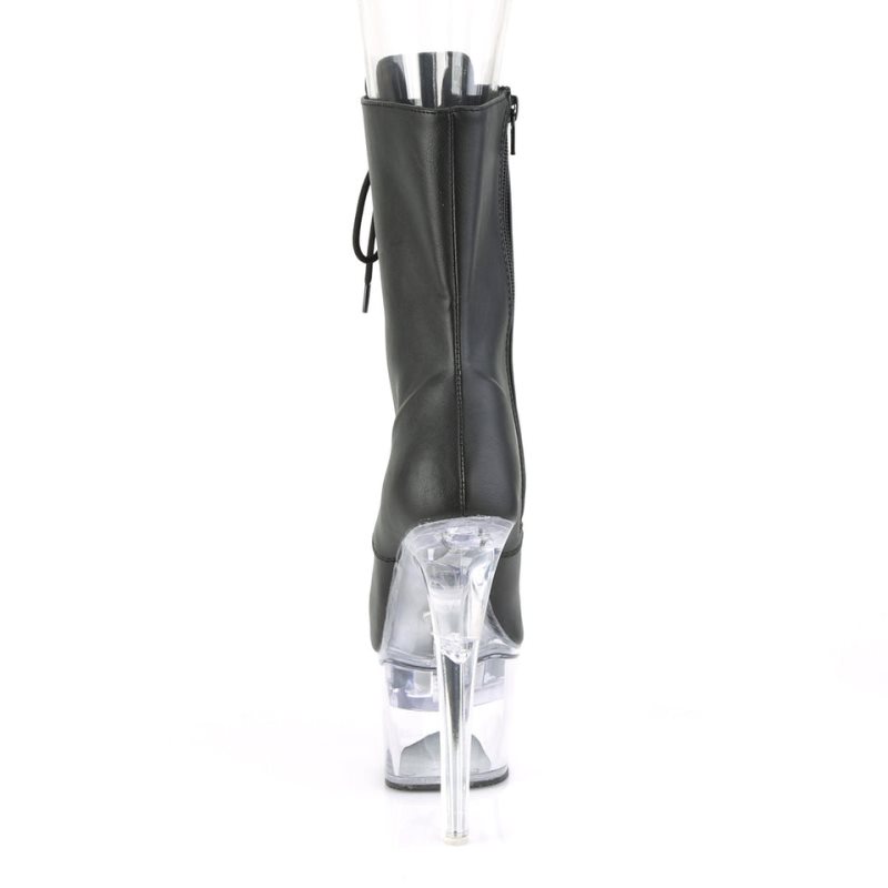 Pleaser Flashdance-1020-7 Vegan Leather Stiefel Damen Schwarz | JPUMGLOQU