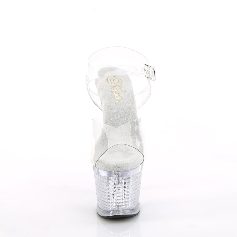 Pleaser Flashdance-708SPEC Plateau High Heels Damen Clear | TJHCQWEUM