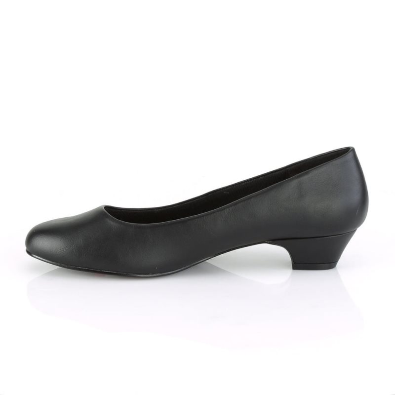 Pleaser Gwen-01 Vegan Leather Pumps Damen Schwarz | UAQTZQWFJ