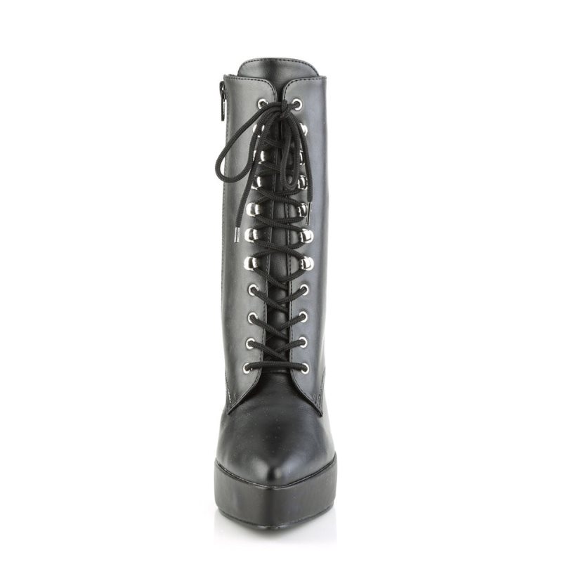 Pleaser Indulge-1020 Vegan Leather Stiefel Damen Schwarz | JCENGWERS