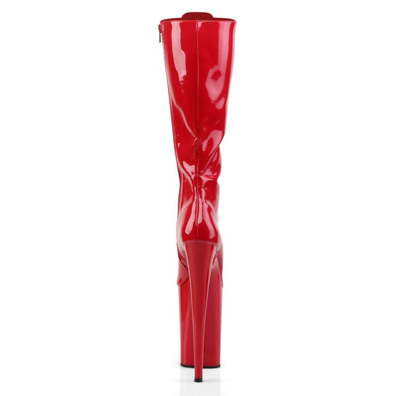 Pleaser Infinity-2020 Kniehohe Stiefel Damen Rot | RFYZGFMOV