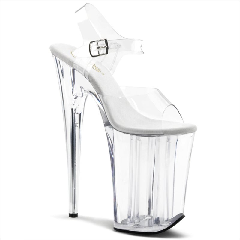 Pleaser Infinity-908 Plateau High Heels Damen Clear | JFAMCMOZV