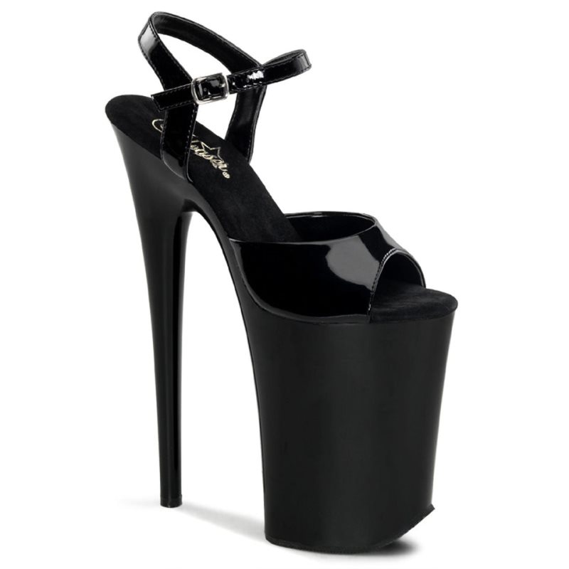 Pleaser Infinity-909 Plateau High Heels Damen Schwarz | ZWAHXEHGR