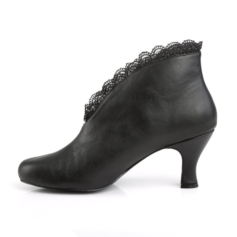 Pleaser Jenna-105 Vegan Leather Stiefel Damen Schwarz | XMUKJMXTD