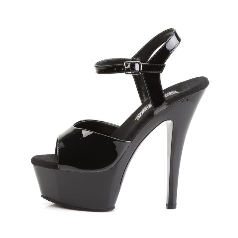 Pleaser Juliet-209 Plateau High Heels Damen Schwarz | JDOCCYQSG