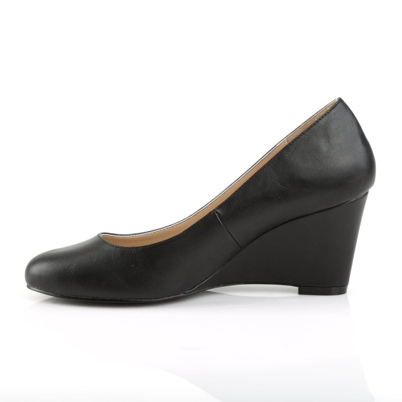 Pleaser Kimberly-08 Vegan Leather Pumps Damen Schwarz | DJQMORTZX