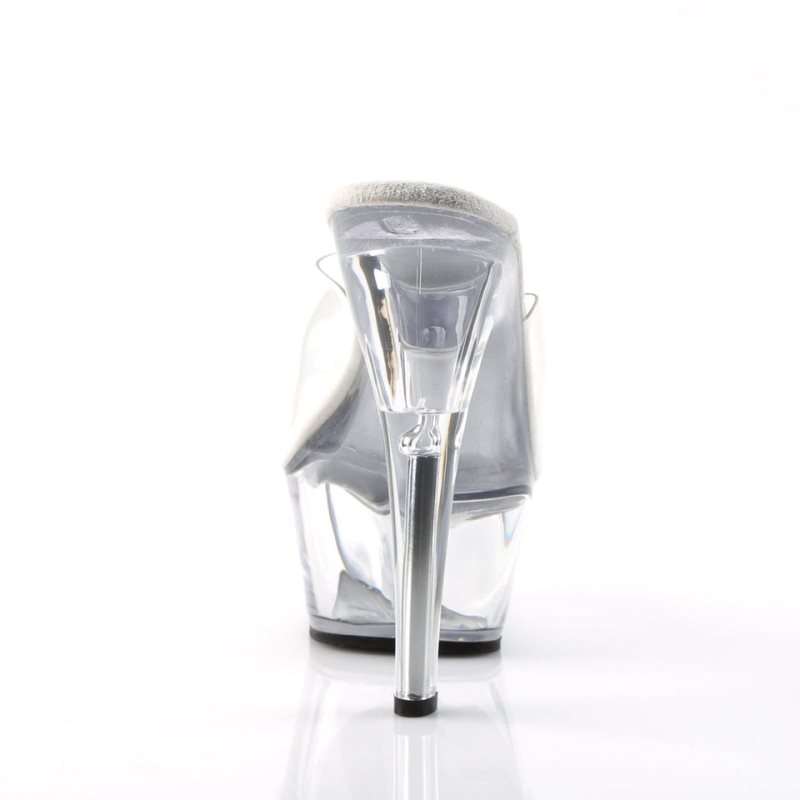 Pleaser Kiss-201 Plateau High Heels Damen Clear | HENJDWHLO