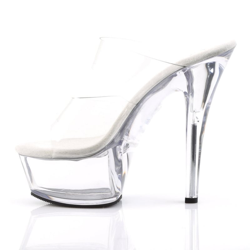 Pleaser Kiss-202 Plateau High Heels Damen Clear | SOWUQCGNZ