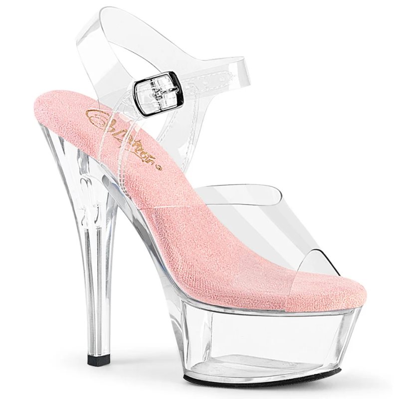 Pleaser Kiss-208 Plateau High Heels Damen Rosa | LOANHKLSB