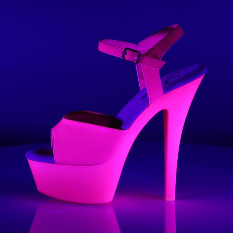 Pleaser Kiss-209UV Plateau High Heels Damen Rosa | MWOCPSRWD