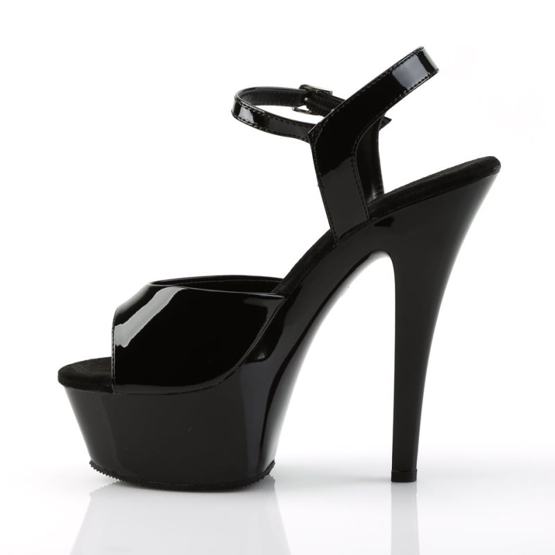 Pleaser Kiss-209 Plateau High Heels Damen Schwarz | RGCADYOAJ