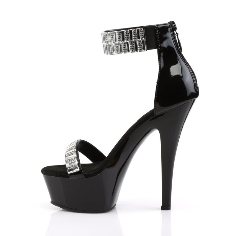 Pleaser Kiss-269RS Plateau High Heels Damen Schwarz | ZCADWZNTK