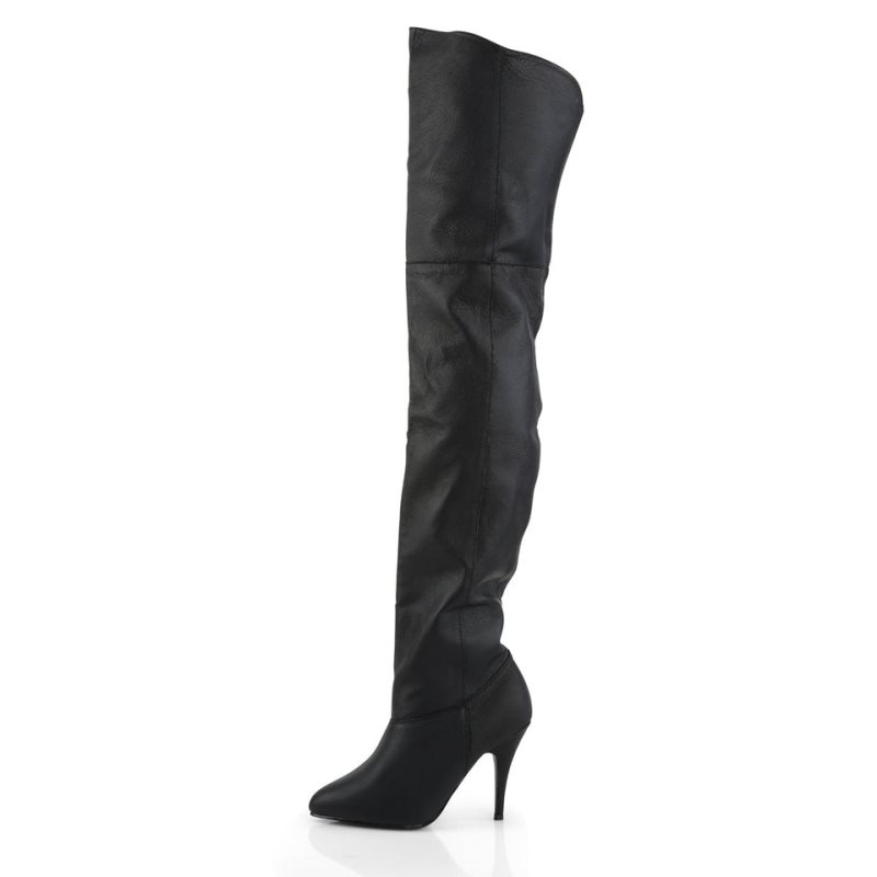 Pleaser Legend-8868 Leather Overknee Stiefel Damen Schwarz | GYQKSQYHX