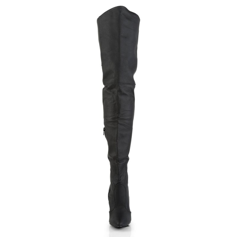 Pleaser Legend-8899 Leather Overknee Stiefel Damen Schwarz | JKBASDUZC