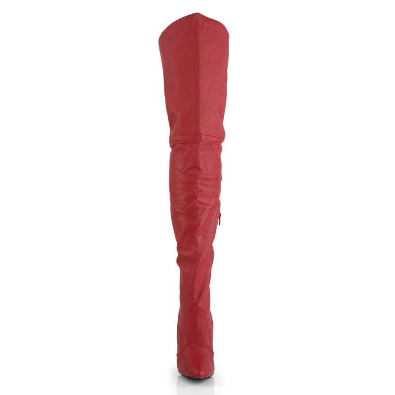 Pleaser Legend-8899 Overknee Stiefel Damen Rot | RWZGXJGDR