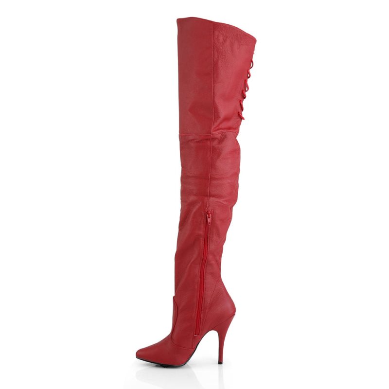 Pleaser Legend-8899 Overknee Stiefel Damen Rot | RWZGXJGDR