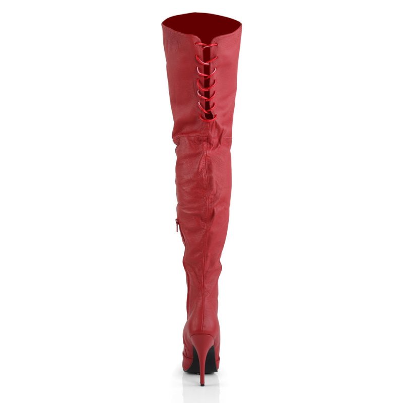 Pleaser Legend-8899 Overknee Stiefel Damen Rot | RWZGXJGDR