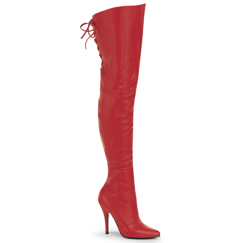 Pleaser Legend-8899 Overknee Stiefel Damen Rot | RWZGXJGDR