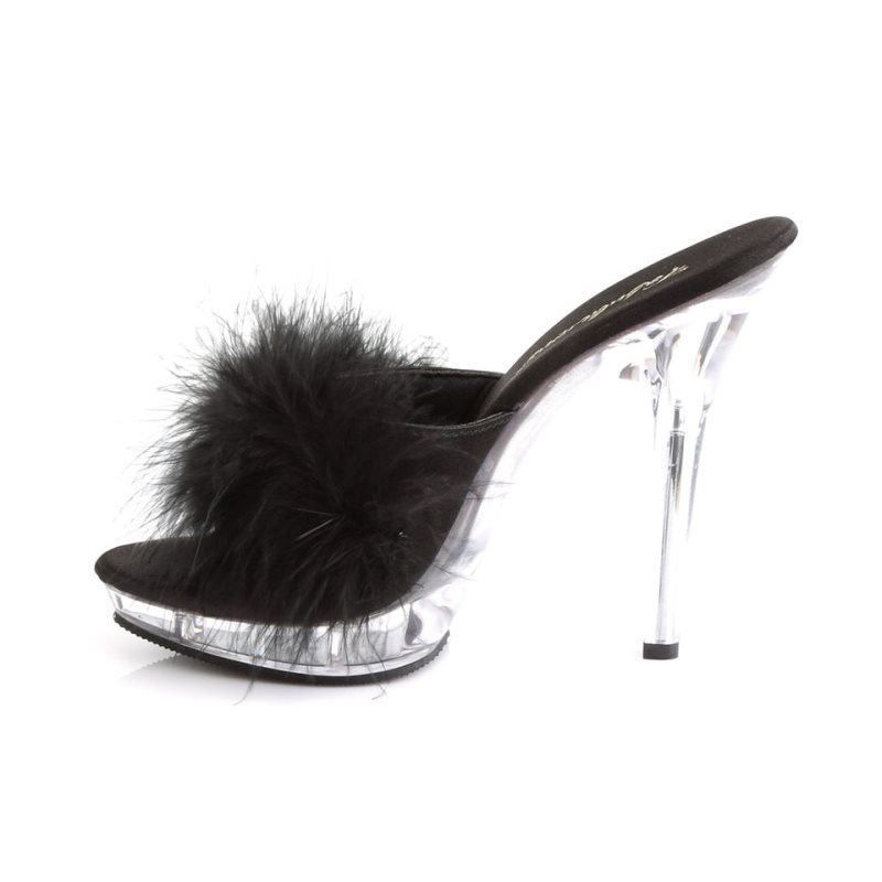 Pleaser Lip-101-8 Plateau High Heels Damen Schwarz | MYPCAHWBG