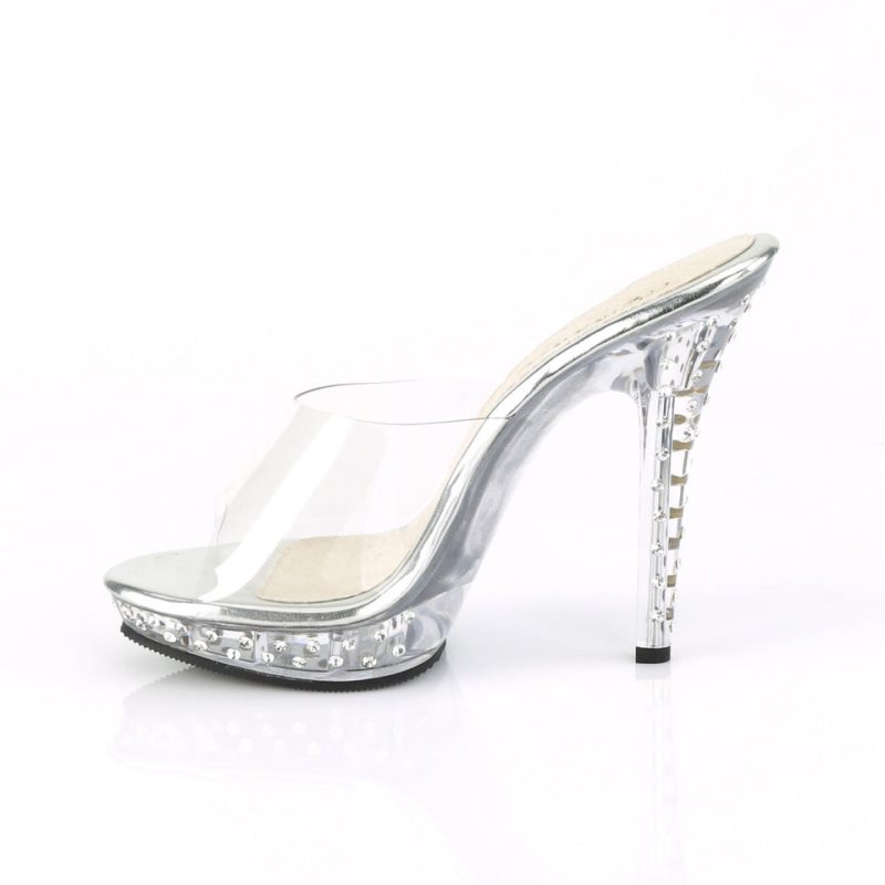 Pleaser Lip-101SDT Plateau High Heels Damen Clear | KGLWYNIFV