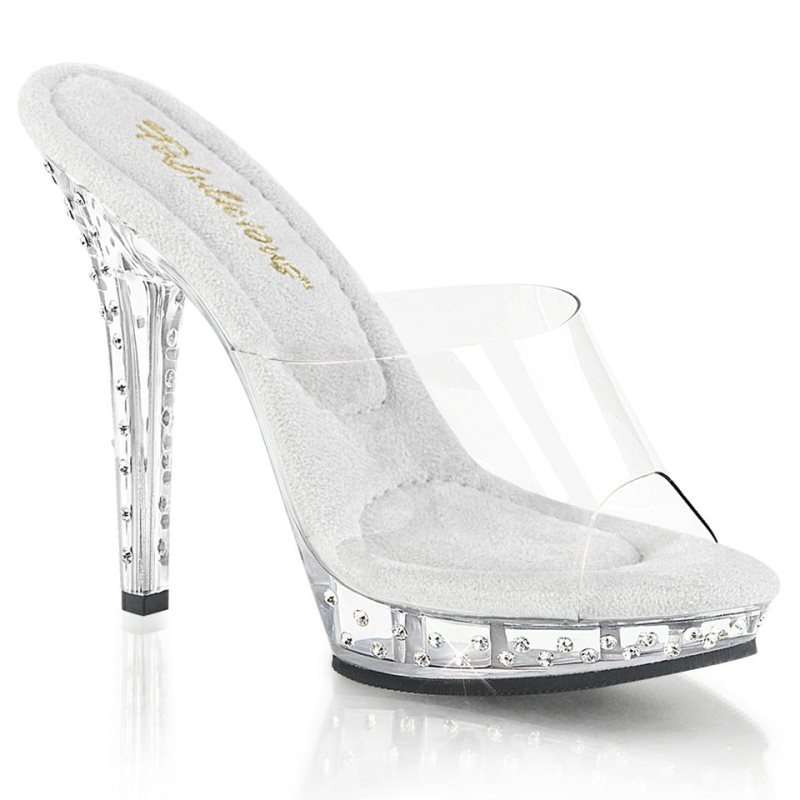 Pleaser Lip-101SDT Plateau High Heels Damen Clear | KGLWYNIFV