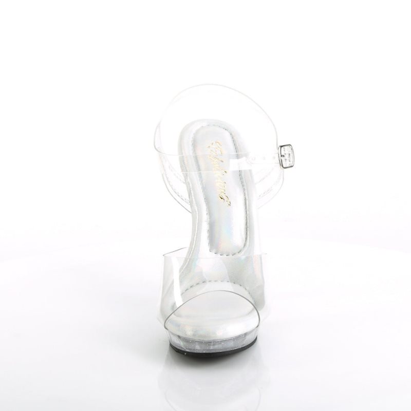 Pleaser Lip-108MG Highheels Damen Clear | QRKLPAXQH