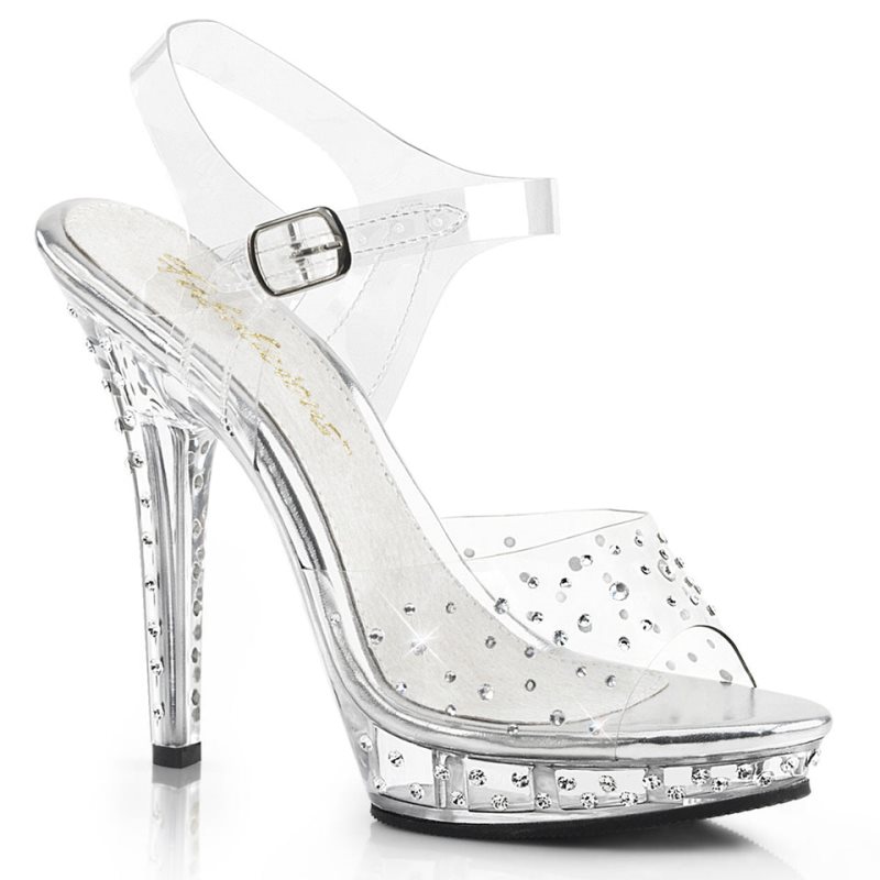 Pleaser Lip-108RS Highheels Damen Clear | JDOROXFPA