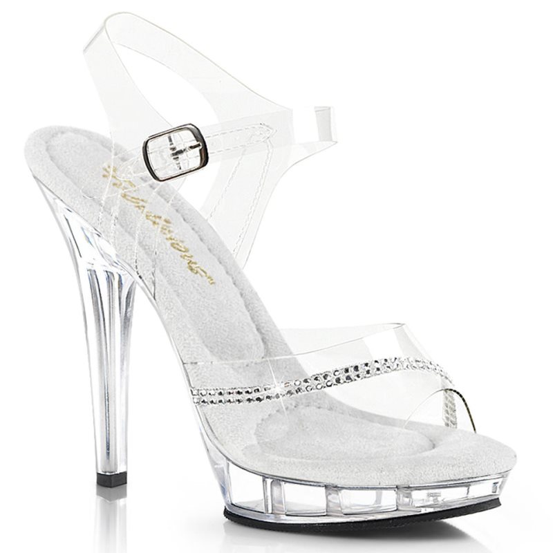 Pleaser Lip-108R Highheels Damen Clear | DLNKUOHKV