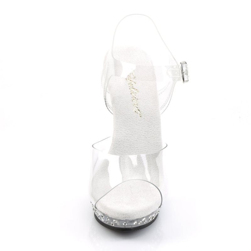 Pleaser Lip-108SDT Highheels Damen Clear | THREYUGRF