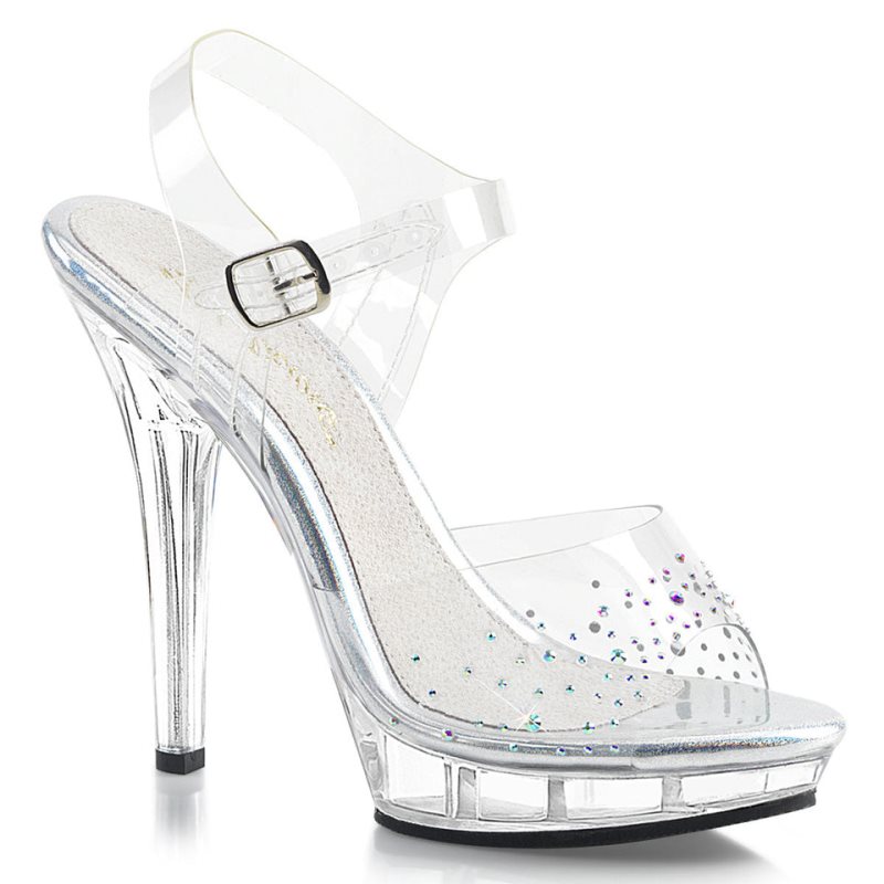 Pleaser Lip-108SD Highheels Damen Clear | IFCYKCPLV