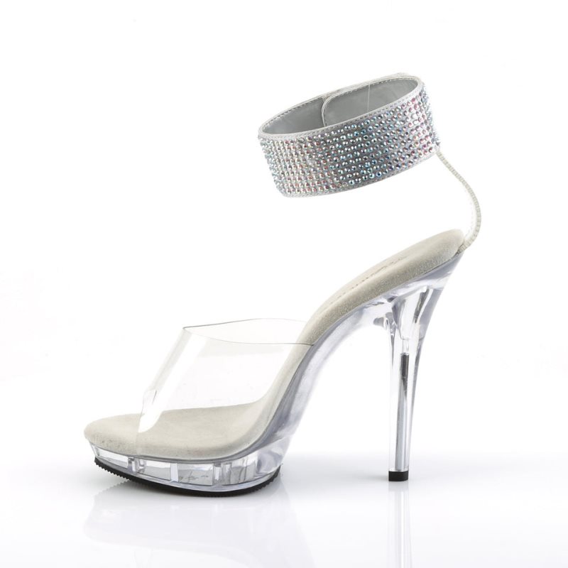 Pleaser Lip-142 Highheels Damen Clear | NOMVRVPWI