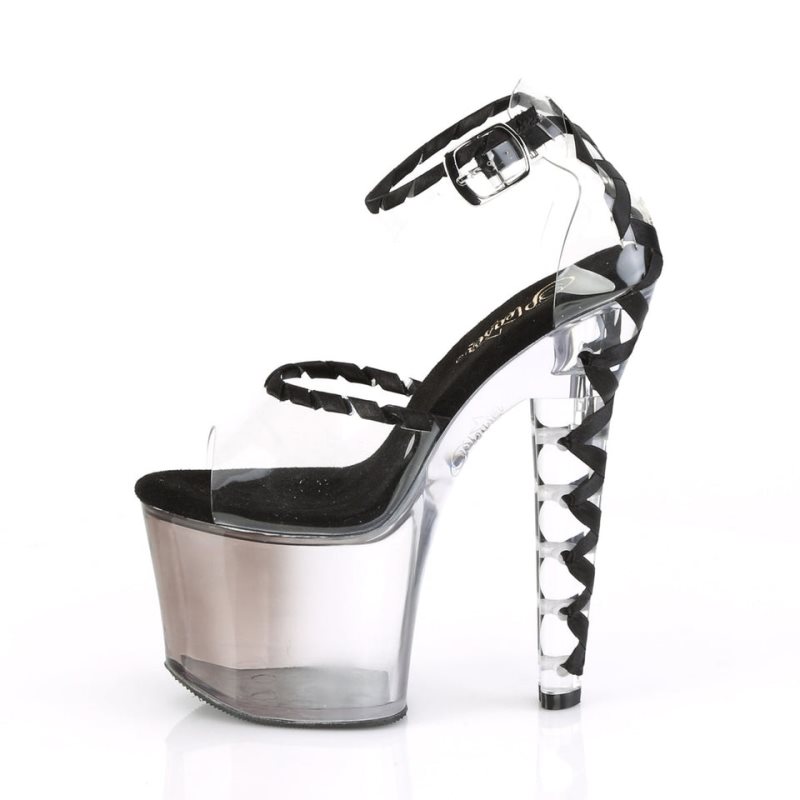 Pleaser Lovesick-712T Plateau High Heels Damen Schwarz | MWSNKXWZA