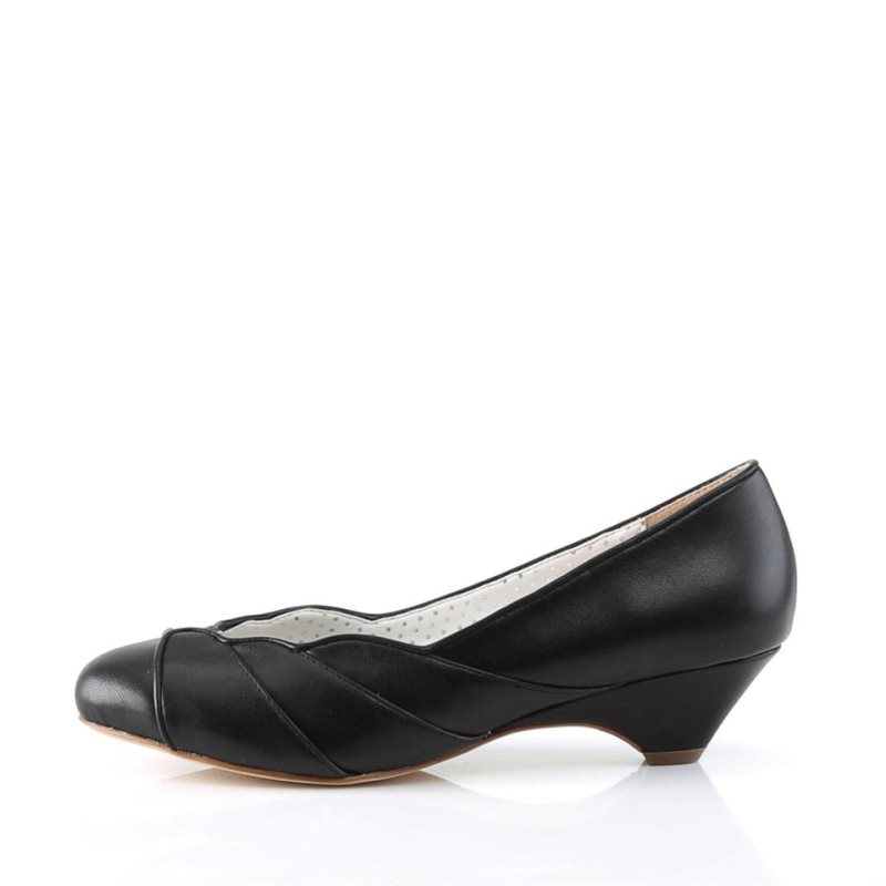 Pleaser Lulu-05 Vegan Leather Pumps Damen Schwarz | SBFQSIQVX