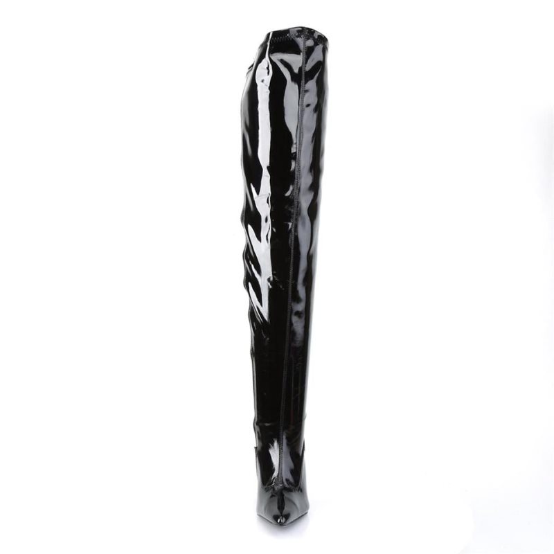 Pleaser Lust-3000X Overknee Stiefel Damen Schwarz | ZSKPCHPMT