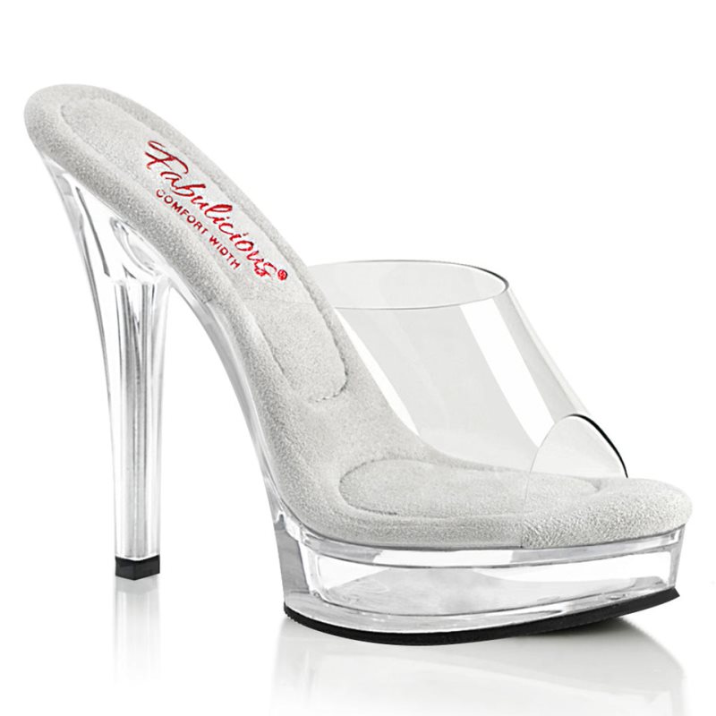 Pleaser Majesty-501 Plateau High Heels Damen Clear | DCYUSUGDH