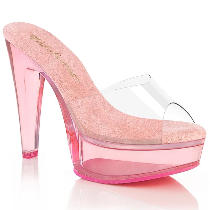 Pleaser Martini-501 Plateau High Heels Damen Rosa | WZVAEUZCM