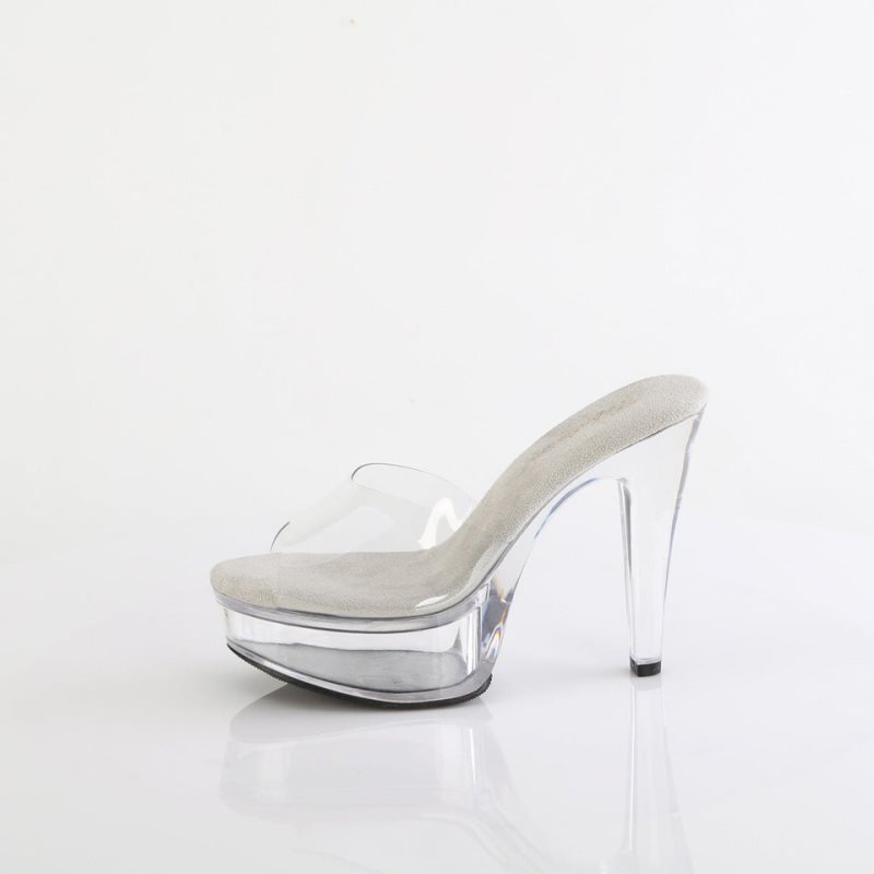 Pleaser Martini-501 Plateau High Heels Damen Clear | NMOEYXPWV