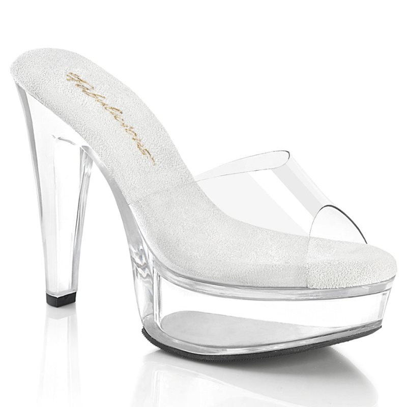 Pleaser Martini-501 Plateau High Heels Damen Clear | NMOEYXPWV