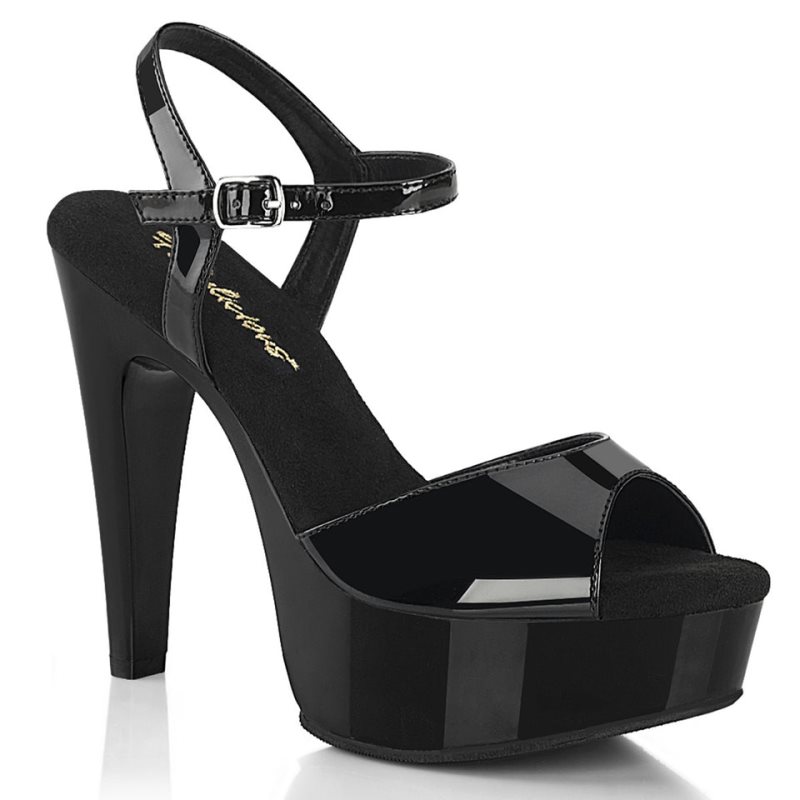 Pleaser Martini-509 Plateau High Heels Damen Schwarz | PWVMTEIWZ