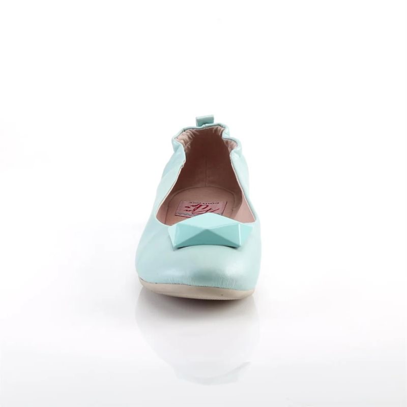 Pleaser Olive-08 Ballerinas Damen Blau | UAIMLDYZQ