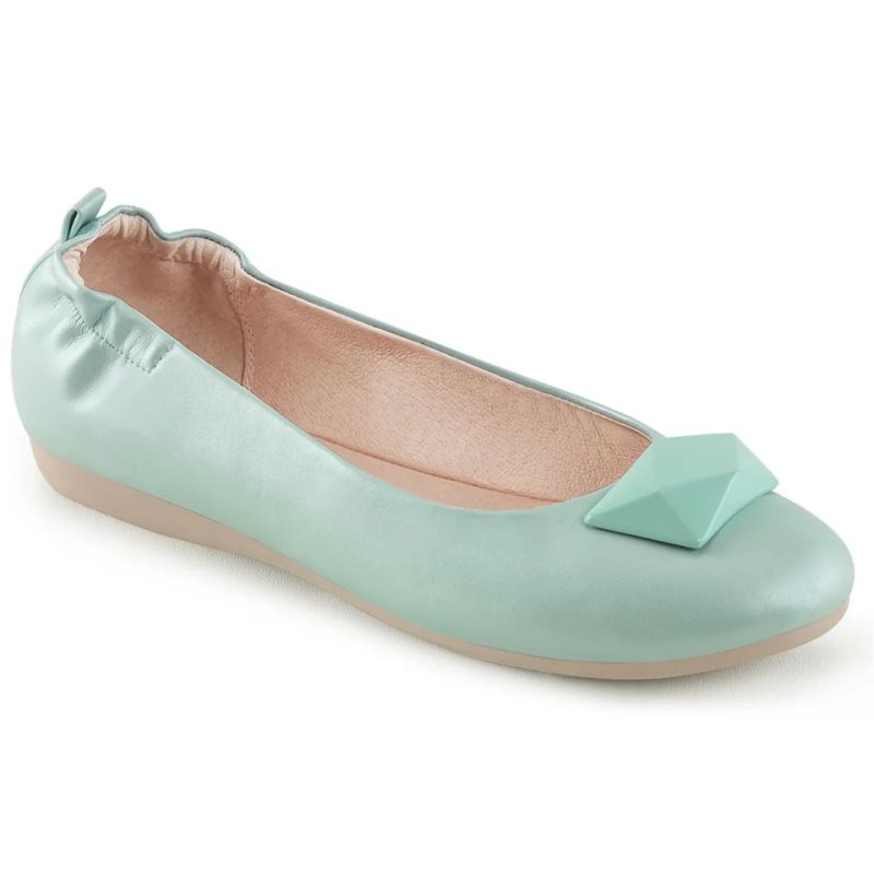 Pleaser Olive-08 Ballerinas Damen Blau | UAIMLDYZQ