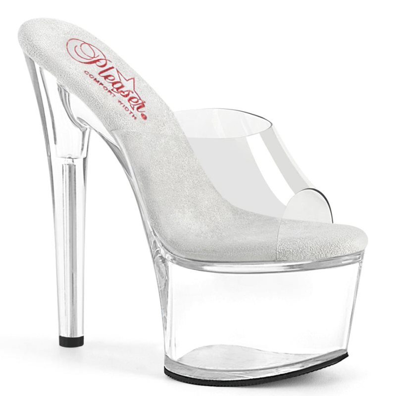 Pleaser Passion-701 Plateau High Heels Damen Clear | HPMYWCUKA